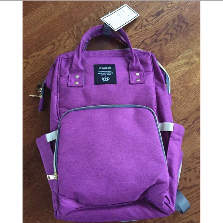 Lequeen Mummy Maternity Nappy Bag Brand Large Capacity Baby Bag Travel Backpack Designer Nursing Bag for Baby Care Drop Shipping
