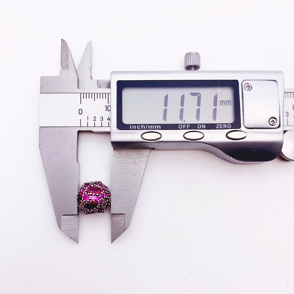 Beads Red Fire New Europe European DIY Jewelry 925 Sterling Silver Accessorie Gift For Women