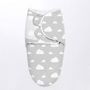 hibobi Cotton Soft Baby Swaddle Clouds &amp; Stars Cute Printed Front Bukle Design Sleeping Bags for Newborn Infant Wrap Blanket