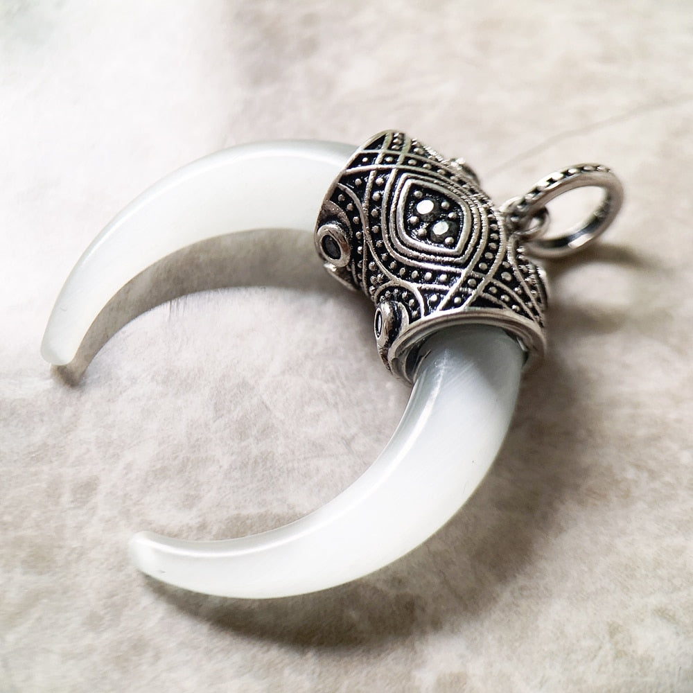 Pendant Tiger Tooth Brand New Fashion Jewelry Europe 925 Sterling Silver Accessories Protection Gift For Women