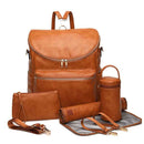 PU Leather Large Baby Diaper Bag Backpack,Travel Back Pack, Maternity Nappy Bag Changing Bags