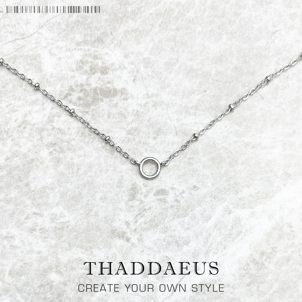 Charm Necklace Filigree Chain,Winter Fashion Carrier Jewelry Europe 925 Sterling Silver Gift For Women