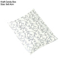 10/20/30Pcs Pillow Candy Box Kraft Paper Christmas Gift Packaging Boxes Candy Bags Wedding Favors Birthday Party Decorations