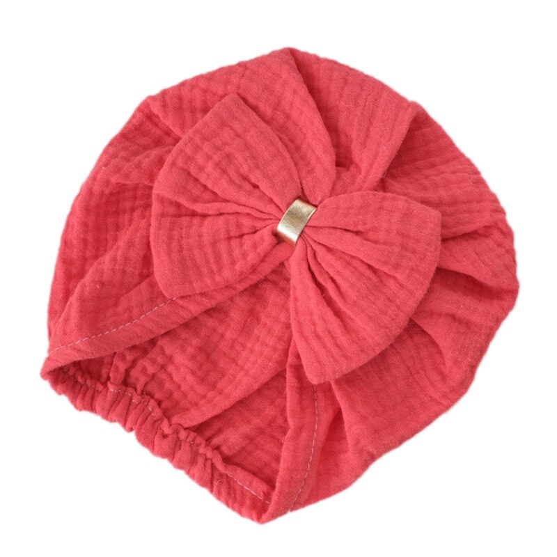 1Pc Newborn Baby Bowknot Hat Indian Bonnet Beanies Warm Hats Hair Accessory for Baby Girls Infants Toddlers Little Kid Props