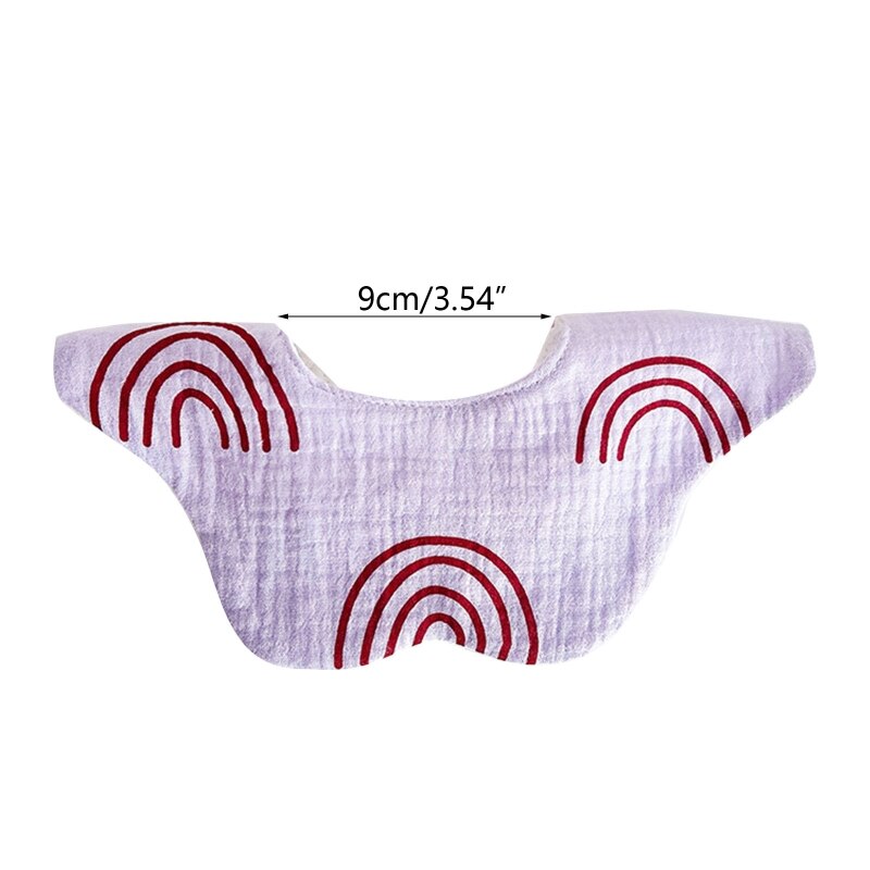 Cartoon Printed Baby Bib Round Petal Saliva Towel Comfortabel Cotton Breathable Apron Newborn 360 Degree Rotation Bandanas Burp