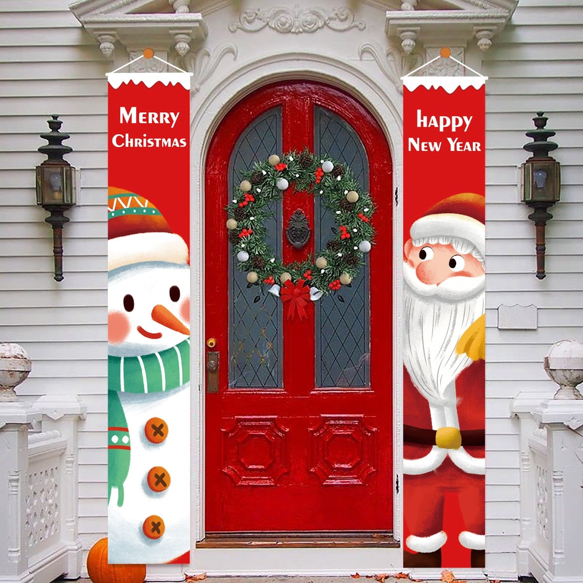 Christmas Door Banner Merry Christmas Decor for Home Hanging 2022 Xmas Ornaments Navidad Natal Nole Happy New Year Gift 2022 - anconmall