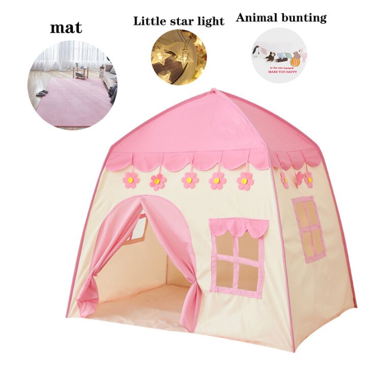 Children's Tent Indoor Outdoor Games Garden Tipi Princess Castle Folding Cubby Toys Tents  Enfant Room House Teepee Playhouse