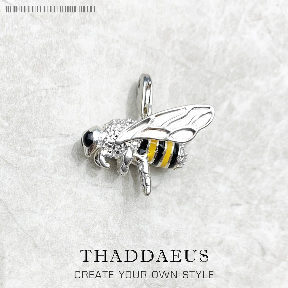 Pendant Insect Bee Winter Brand New Trendy Fashion Jewelry Europe 925 Sterling Silver Gift For Women & Men