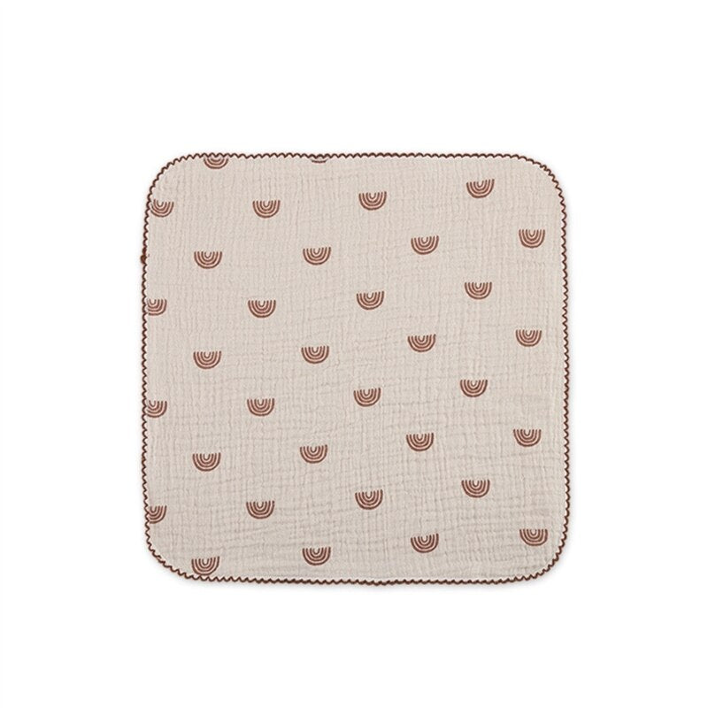 Baby Bib Towel Boys Girls 0-12M Breathable Soft Face Towel Drooling Bib with Hanging Hook Infant Feeding Burp Cloth