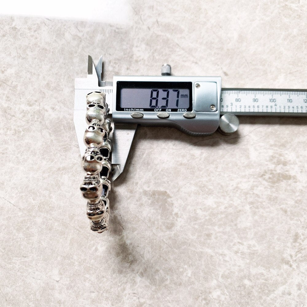 Skull Bracelet Europe Style DIY Jewelry Accessories Jewerly For Men And Women Gift In 925 Sterling Silver