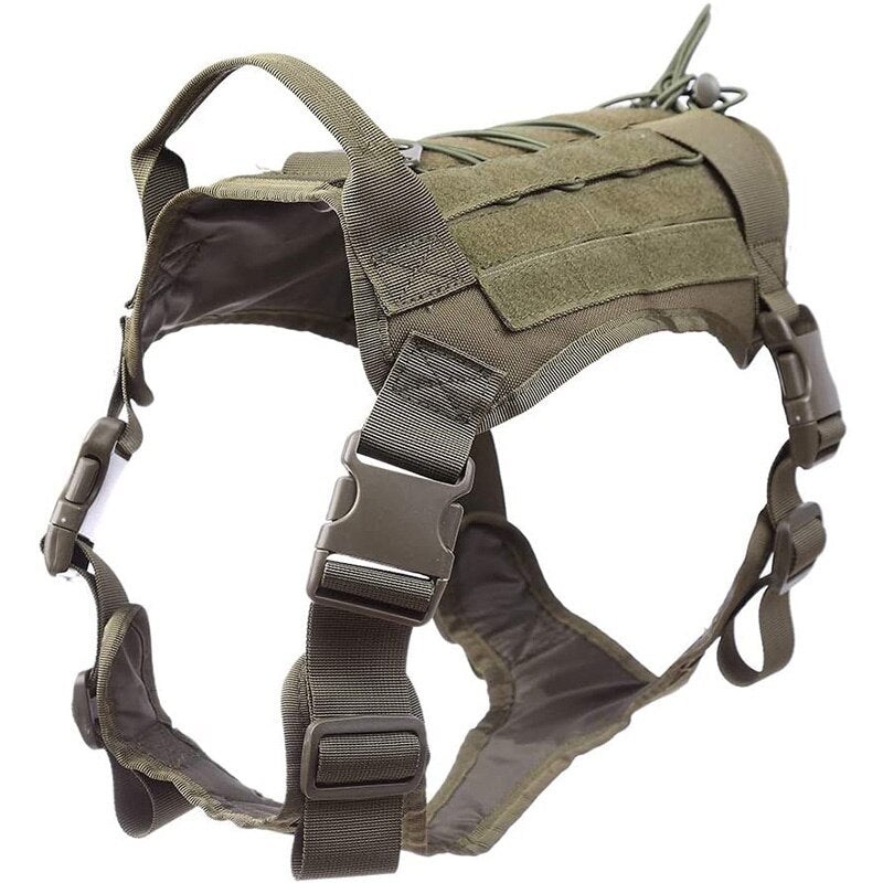 Tactical Dog Vest Harness Military Dogs Harness Working Dog Molle Vest with Metal Buckles Outdoor Training for Medium Large Dogs