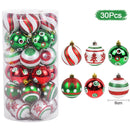 30Pcs 6cm Christmas Tree Balls Ornament Red White Hanging Pendant Christmas Decorations For Home 2022 Navidad New Year 2023 Gift