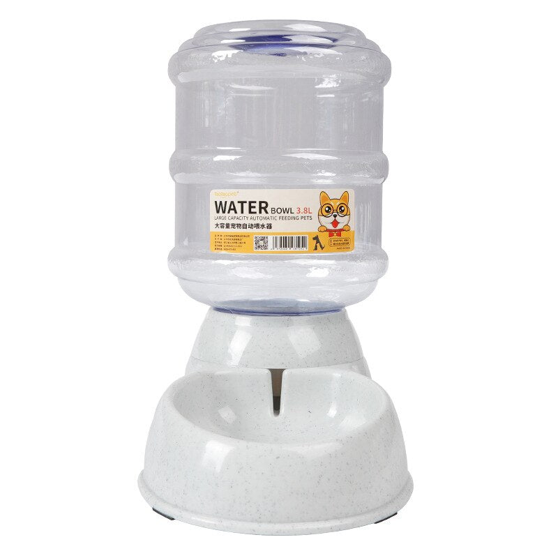 3.8L Gravity Pet Water Dispenser Cat Automatic Feeder Plastic Dog Bottle Water Fountain Food Water Dispenser Cats Feeding Bowl