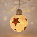 2023 LED Christmas Ball Lights Snowflake Elk Pattern Xmas Tree Hanging Pendant Ornaments Christmas Decorations for Home New Year