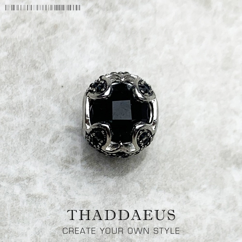 Beads Black Lotus 925 Sterling Silver Karma Charms European Jewelry Accessories
