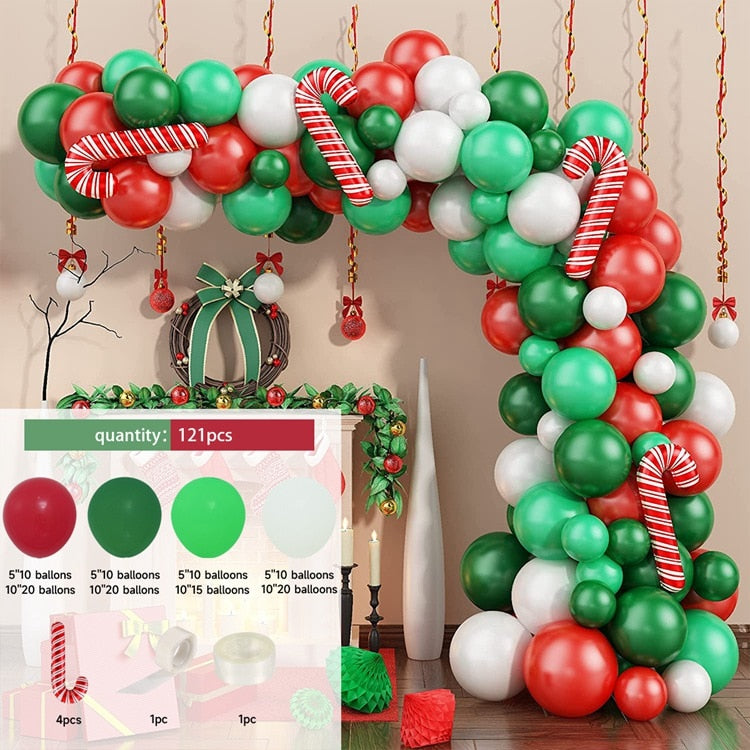Christmas Balloon Garland Arch kit 2022 Merry Christmas Decorations For Home Xmas Balloon Navidad Noel Gift New Year 2023 - anconmall