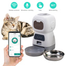 3.5L Robot Smart  Automatic Pet Feeder With Staiinless Steel Bowls Dry Food Dispenser Timing Feeding For Cats Dogs Pet Supplier