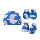 Newborn Baby Hats Soft Baby Mittens and Socks Set Cotton Baby Fetal Caps Baby Beanie Hats No Scratch Mittens for Infants