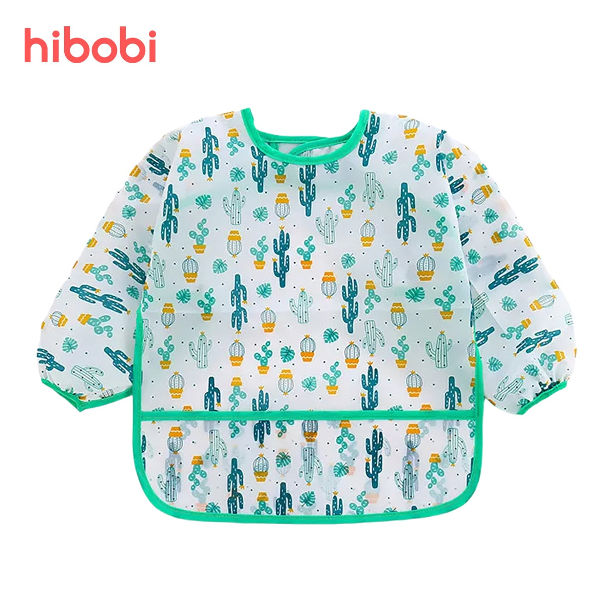 hibobi Cartoon Animal Pattern Waterproof Bibs Baby Accessories Baby Bibs Waterproof Animal Polyester Silicone Bib