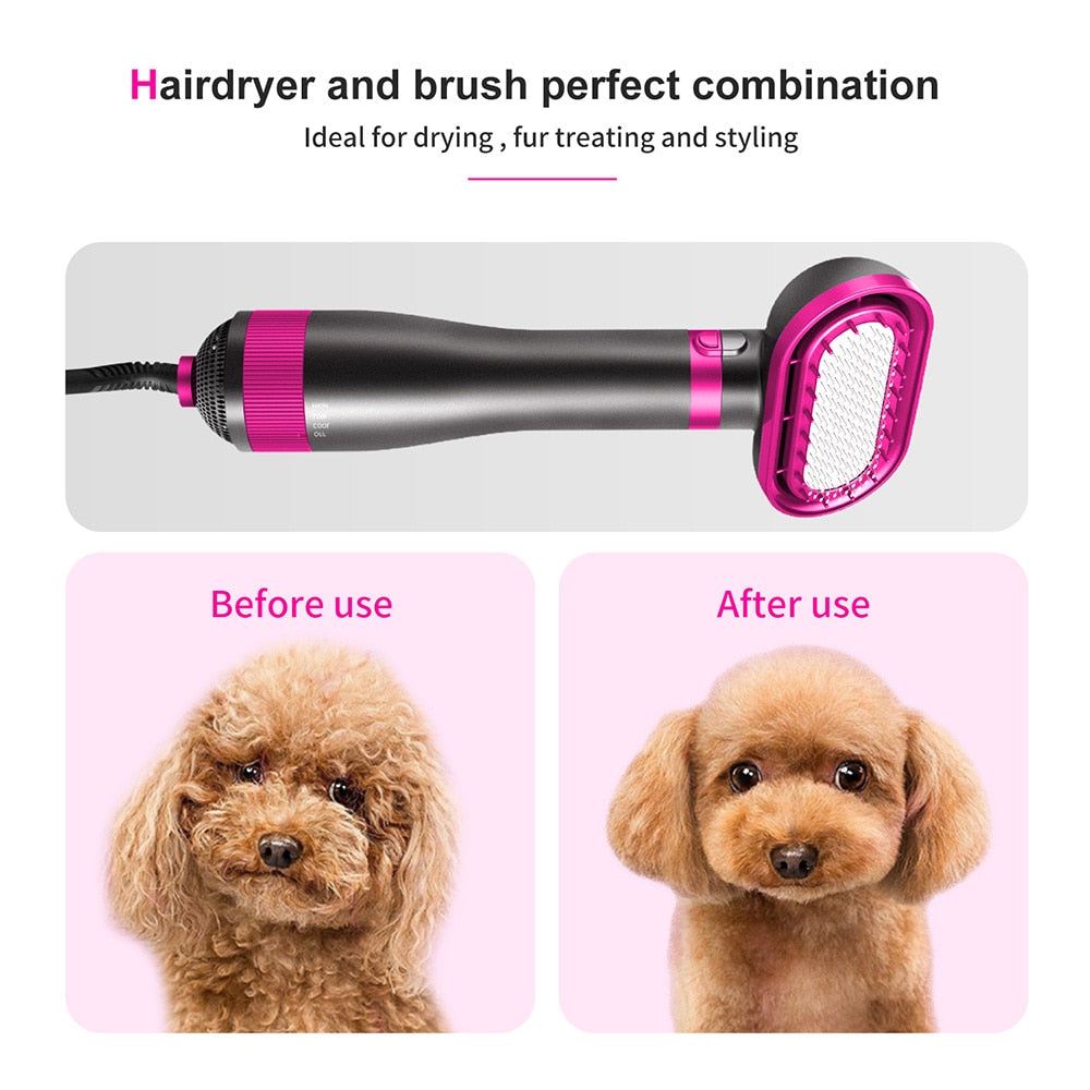 2-In-1 Pet Dog Dryer Quiet Dog Hair Dryers and Comb Brush Grooming Kitten Cat Hair Comb Puppy Fur Blower Low Noise Temprature - anconmall