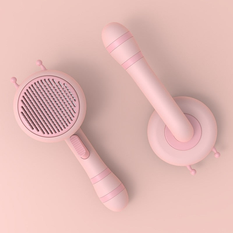 Pet Hair Comb Grooming and Care Removes Hairs Cat and Dogs Pumpkin Pet Brush Self Cleaning Slicker Brush for Shedding Dog Cat - anconmall