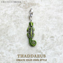 Pirate Green Lizard Chameleon Charm,Brand New Fine Jewelry Europe Real 925 Sterling Silver Accessories Gift For Women Men