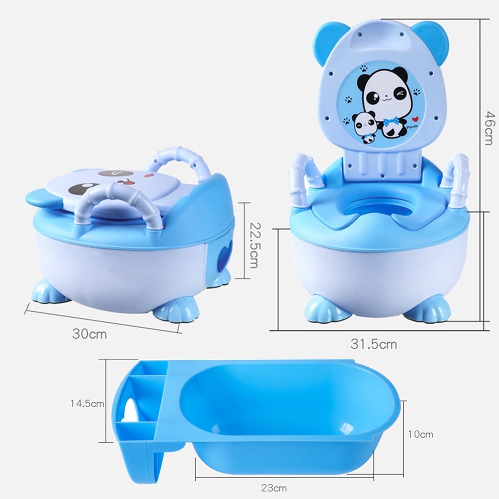 Panda Baby Potty Boys and Girls Potty Training Seat Children's Pot  Urinal Infant Cute Toilet Seat WC -Free Cleaning Brush