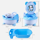 Panda Baby Potty Boys and Girls Potty Training Seat Children's Pot  Urinal Infant Cute Toilet Seat WC -Free Cleaning Brush