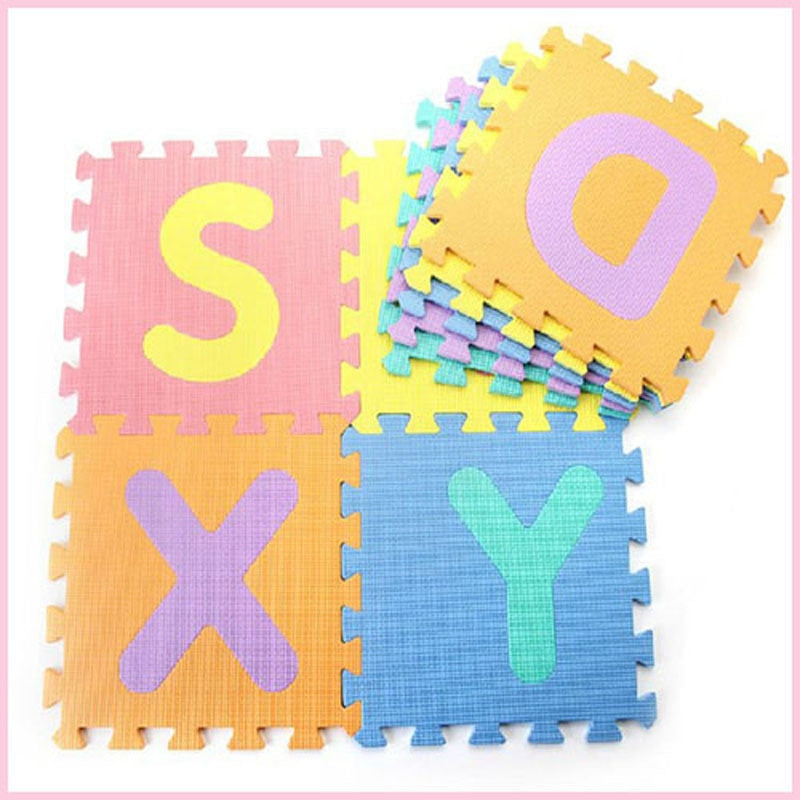 Children's Mat EVA Kids Foam Puzzle Carpet Baby Play Mat Interlocking Floor Tiles with Alphabet and Numbers DropShipping