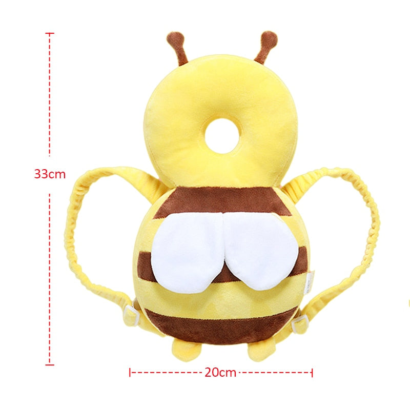 hibobi Baby Head Protector Anti-fall Cushion Back Prevent Injured 1-3T Toddler Baby Safety Pad Bee Cartoon Security Pillows