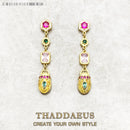 Drop Earrings Scarab Motif Fine Jewelry Vintage Magical Talismans For Women Autumn New Lucky Gift Solid 925 Sterling Silver