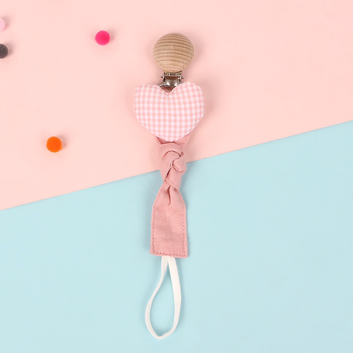 hibobi Baby Stars Shape Hanging Chain Cotton Pacifier Chain Clip Soother Nipple Holder Clasps Baby Feeding Accessories