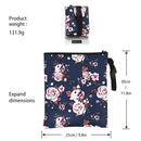 Baby Diaper Bag Cartoon Print Waterproof Wet Dry Nappy Zipper Handbag Stroller Carry Pack Travel Outdoor Wet Diaper Storage Bags