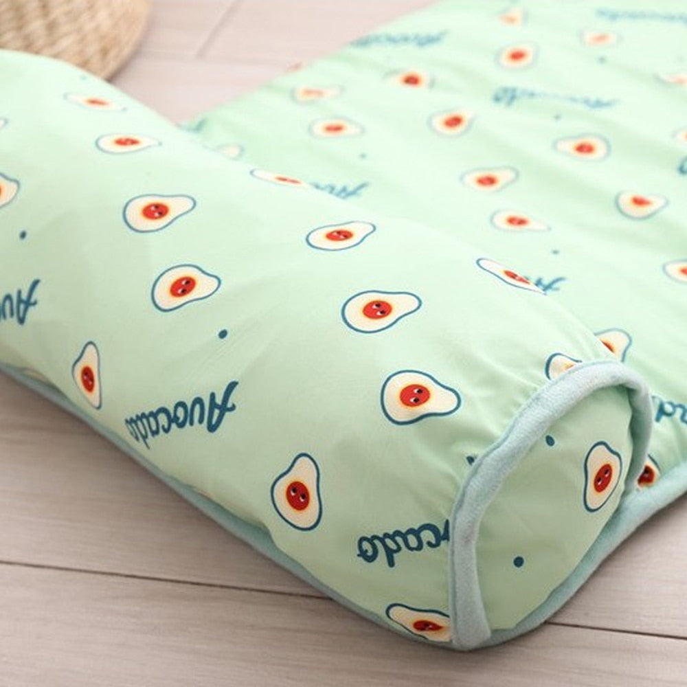 Dog Beds Cartoon Dog Cat Mat Square Plus Pillow Pet Supplies Deep Sleep for Small Large Dog Comfortable Sleep Bag Soft Non Slip - anconmall
