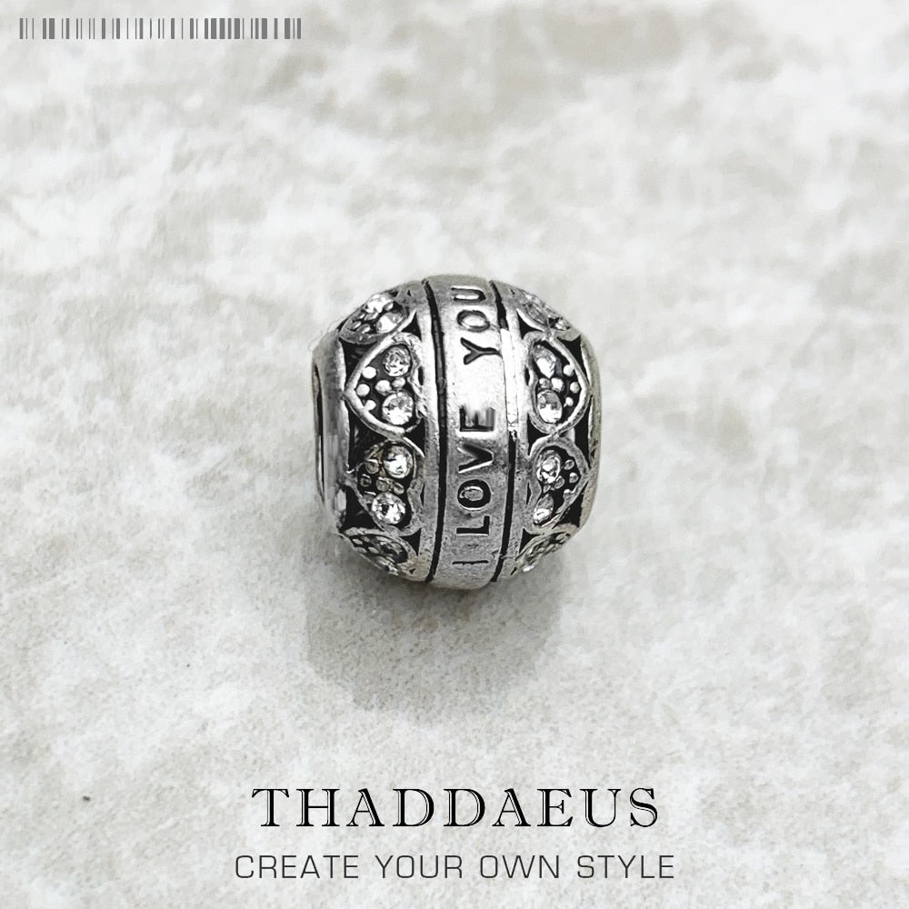 Beads I Love You 925 Sterling Silver Charm Europe Jewelry Accessories Gift For Women &amp; Men