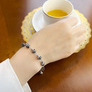 Skull Pave Link Chain Bracelet For Women Men Pure 925 Sterling Silver Punk Jewelry Party Gifts