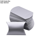 10/20/30Pcs Pillow Candy Box Kraft Paper Christmas Gift Packaging Boxes Candy Bags Wedding Favors Birthday Party Decorations