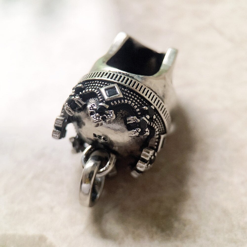 Pendant Skull Crown New Vintage 925 Sterling Silver Fashion Jewelry Europe Style Accessories Gift For Woman & Men