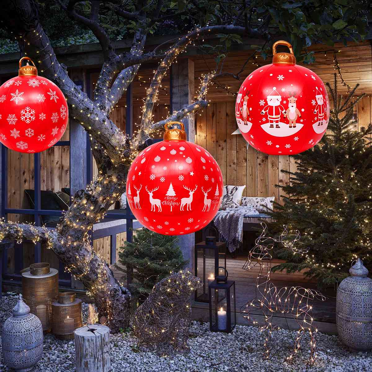 Christmas Inflatable Decor Ball Santa Claus Christmas Tree Decor For Home Outdoor Xmas Ornaments 2022 Navidad New Year Gift 2023 - anconmall