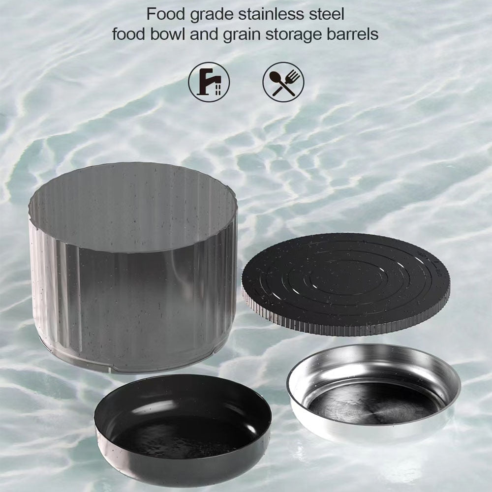 Automatic Pet Feeder Smart Food Dispenser For Cats Dogs Timer Stainless Steel Bowl Auto Dog Cat Pet Feeding Pet Supplies