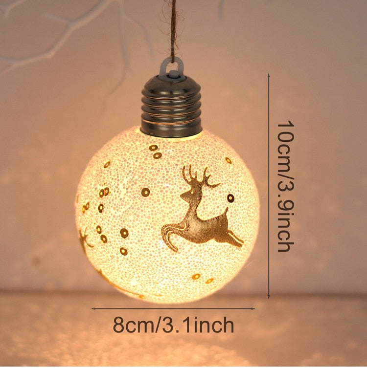 Christmas Ball Light Merry Christmas Decorations For Home 2022 Navidad Noel Xmas Gifts Christmas Tree Ornament New Year 2023