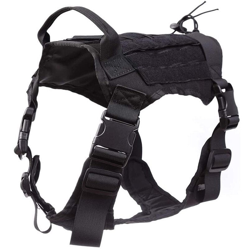Tactical Dog Vest Harness Military Dogs Harness Working Dog Molle Vest with Metal Buckles Outdoor Training for Medium Large Dogs