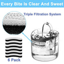 4/8/12PCS Cat Water Fountain Replacement Filters for WF050/WF060 Activated Carbon Filter for Pet Automatic Drinking Feeder Bowl