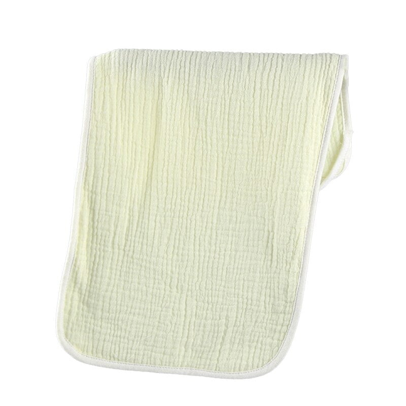 Baby Infants Washcloth Face Towel Baby Muslin Burp Cloth Solid Color Absorbent Saliva Towel Soft Cotton Crepe Feeding Bibs for