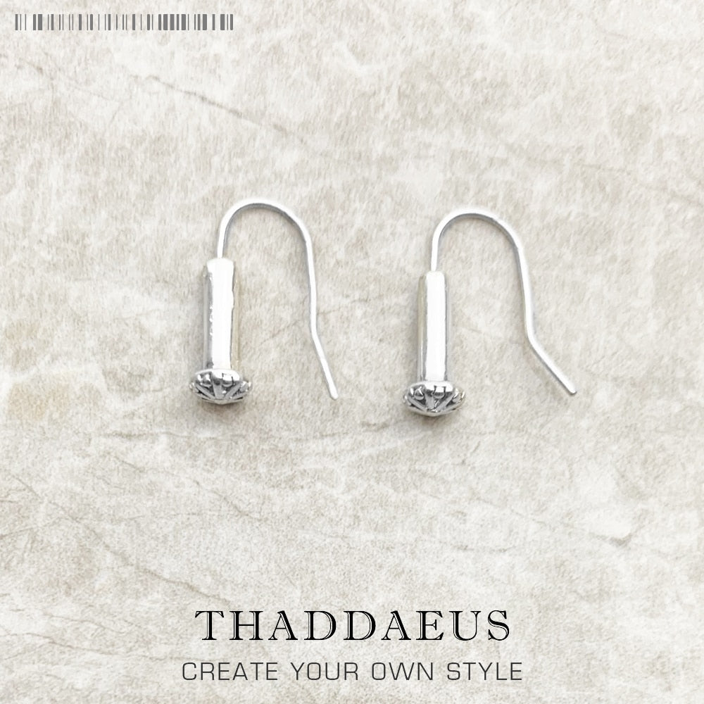 Drop Earrings Classic Europe Style Karma Diy Fine Jewerly For Women Men Gift In 925 Sterling Silver