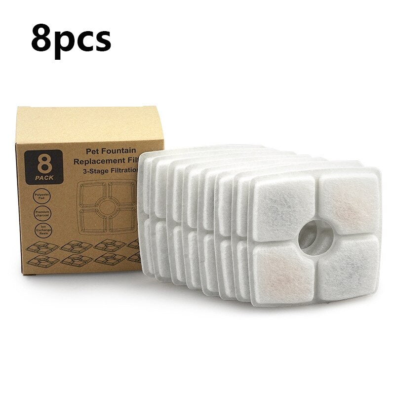 Replaced Activated Carbon Filter For Cat Water Drinking Fountain Dog Automatic Feeders Replacement Filters Pet Dogs Dispenser