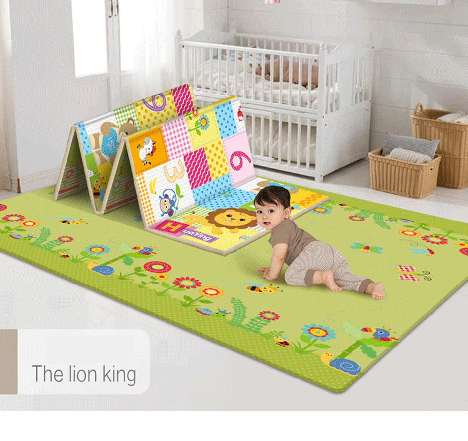Large Size Foldable Children Carpet Cartoon Baby Play Mat Educational Baby Activity Carpet Waterproof and Easy to Store