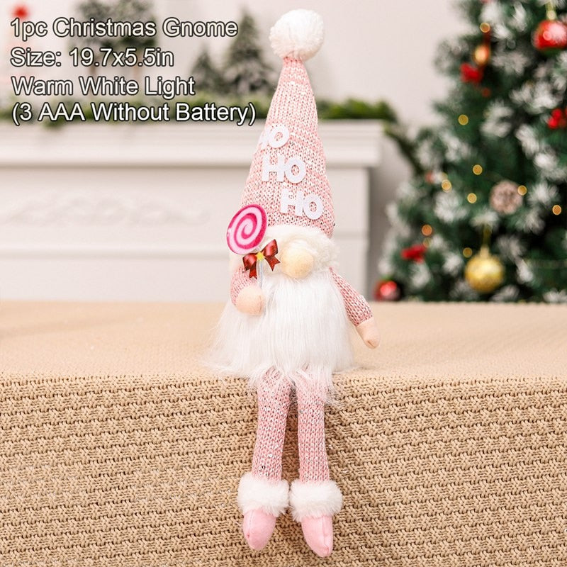 Christmas Gnome Faceless Doll Light Merry Christmas Decoration For Home Cristmas Ornament 2022 Xmas Navidad Natal Gifts New Year - anconmall