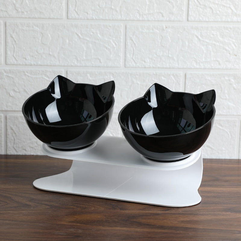 Non-slip Cat Bowls Double Pet Bowls With Raised Stand Pet Food and Water Bowls For Cats Dogs Feeders Puppy Feeder Bowl Supplies