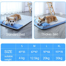 Indoor Pet Bed Summer Cooling Pad Cool Pet Ice Pad with Pillow Kennel Cushion Ice Pad Breathable Non-slip Dog Cooling Mat - anconmall